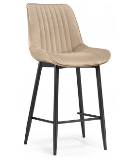 Барный стул Вейв бежевый (hl 67) / черный каркас