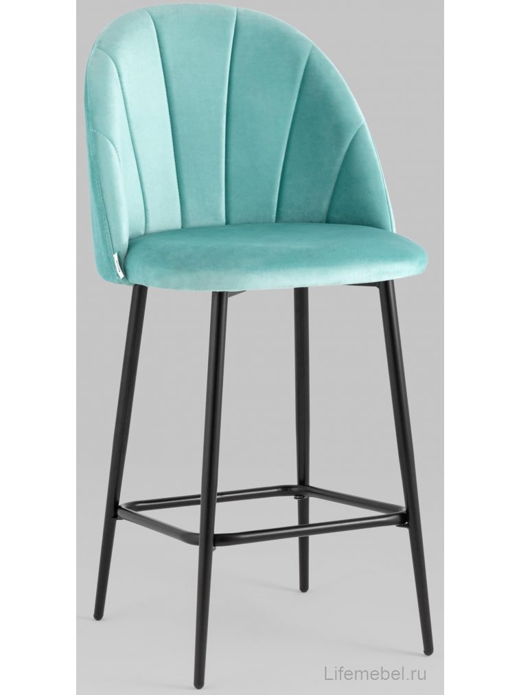 Полубарный стул Закур пыльно-голубой