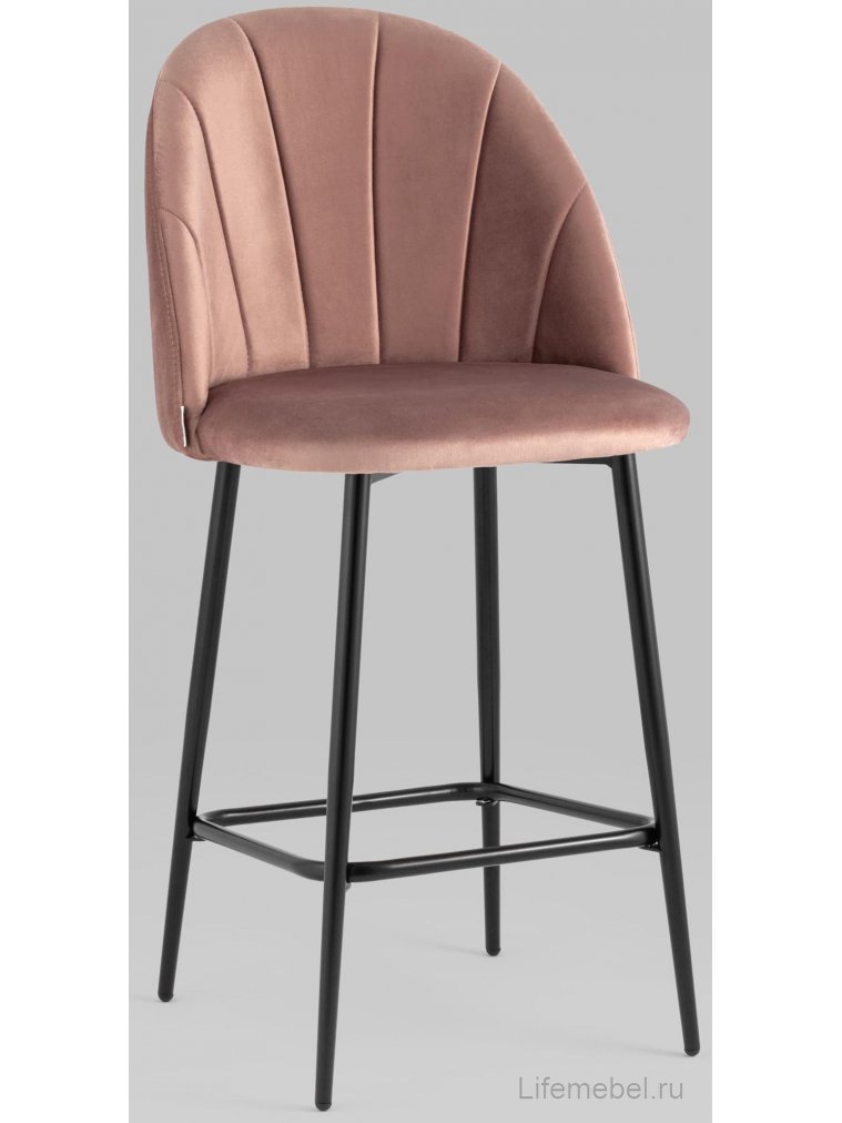Полубарный стул Закур пыльно-розовый