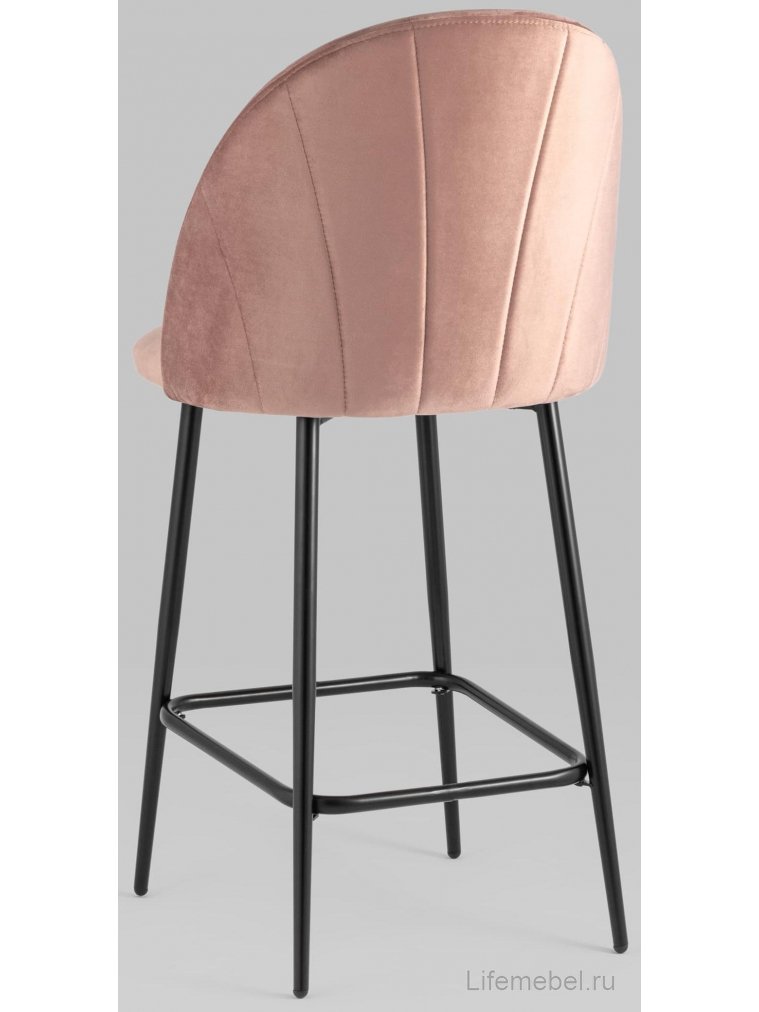 Полубарный стул Закур пыльно-розовый