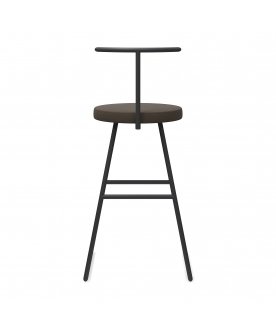 Стул барный Сканди-65 софт ткань brauni/черный