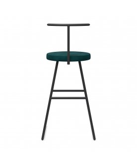 Стул барный Сканди-65 софт ткань velur azure/черный