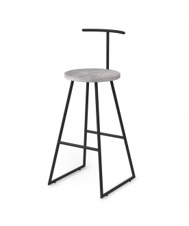 Стул барный Сканди-75 хард teakwood/черный