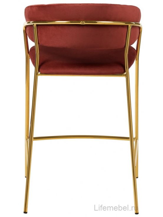 Полубарный стул Turin терракотовый / золотой