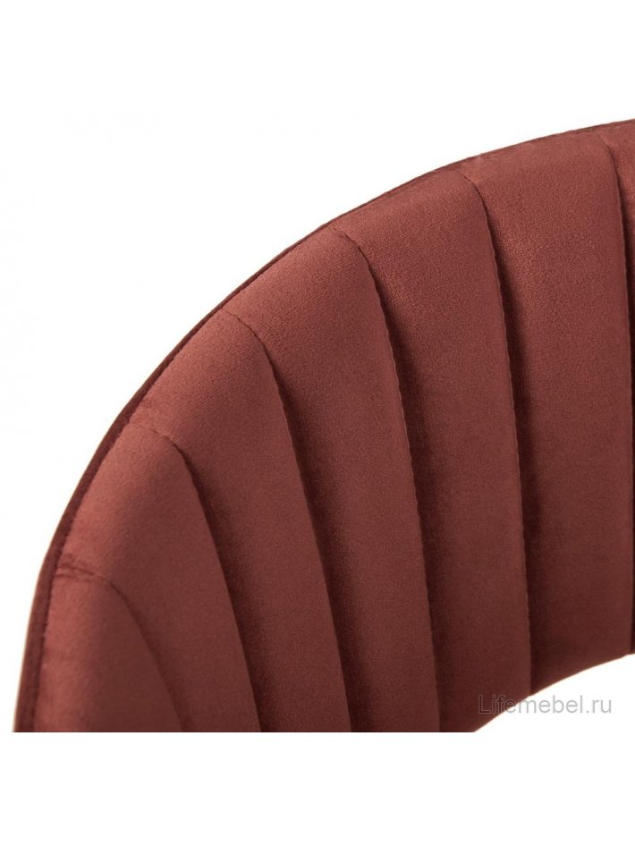 Полубарный стул Turin терракотовый / золотой