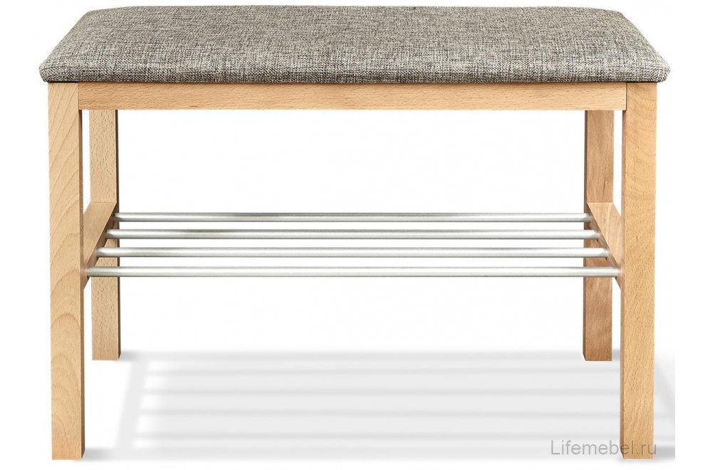 Банкетка Альберо SHT-B2 прозрачный лак / кедровый / алюминий