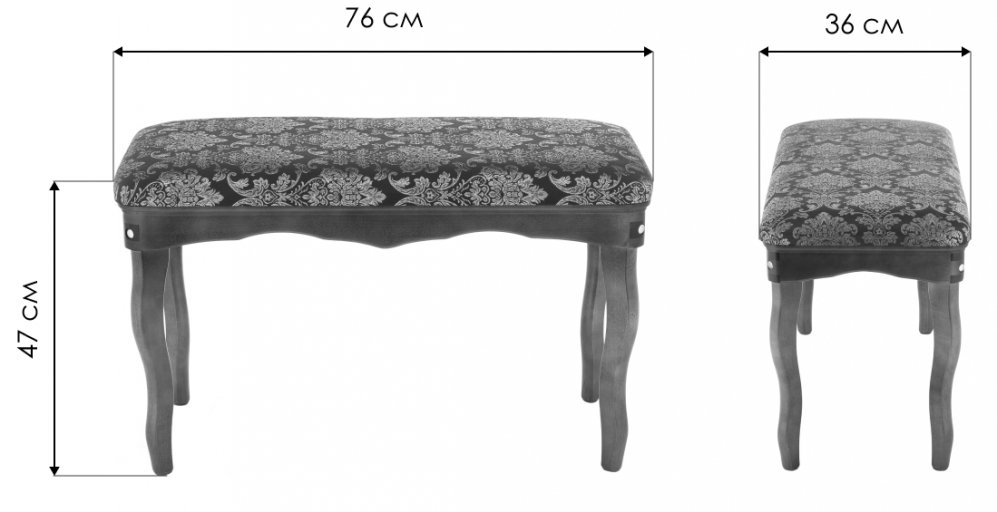 Банкетка Амадео орех / шоколад
