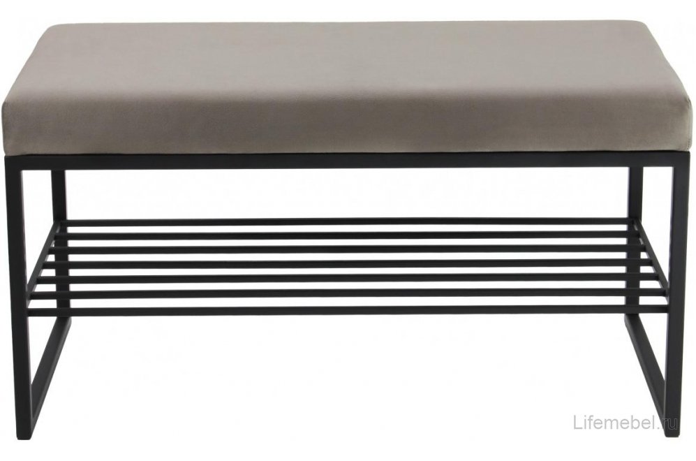 Банкетка Ruby Mini черная / grey