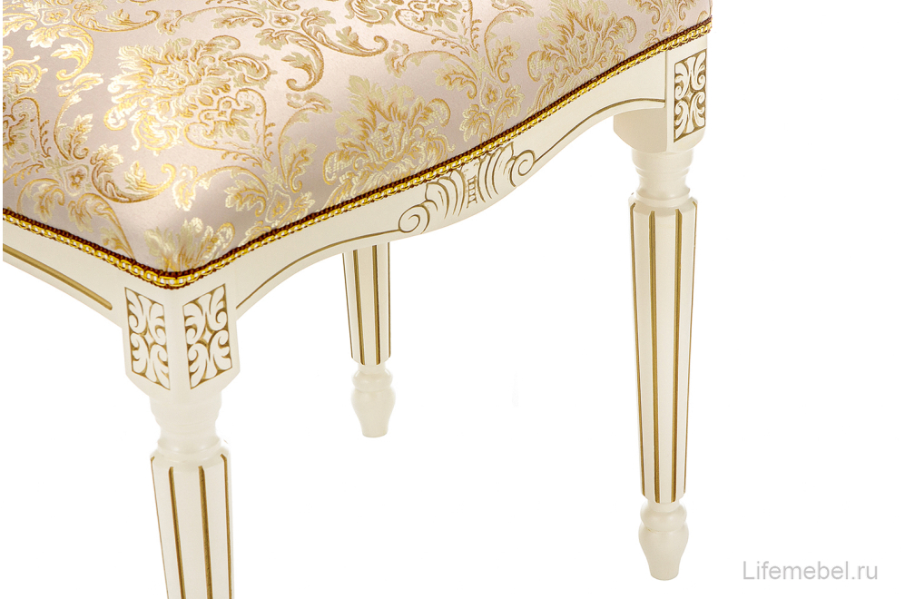 Банкетка Беттино патина золото / бежевый