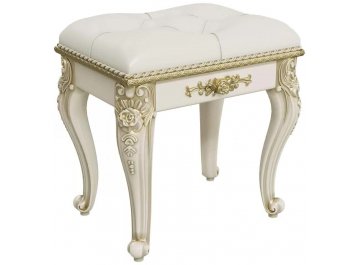 Банкетка Дольче Вита слоновая кость с золотом