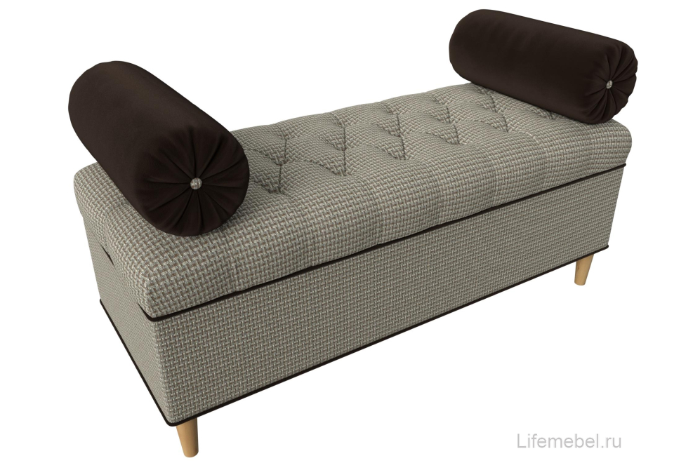 Банкетка Ниагара коричневая / бежевая