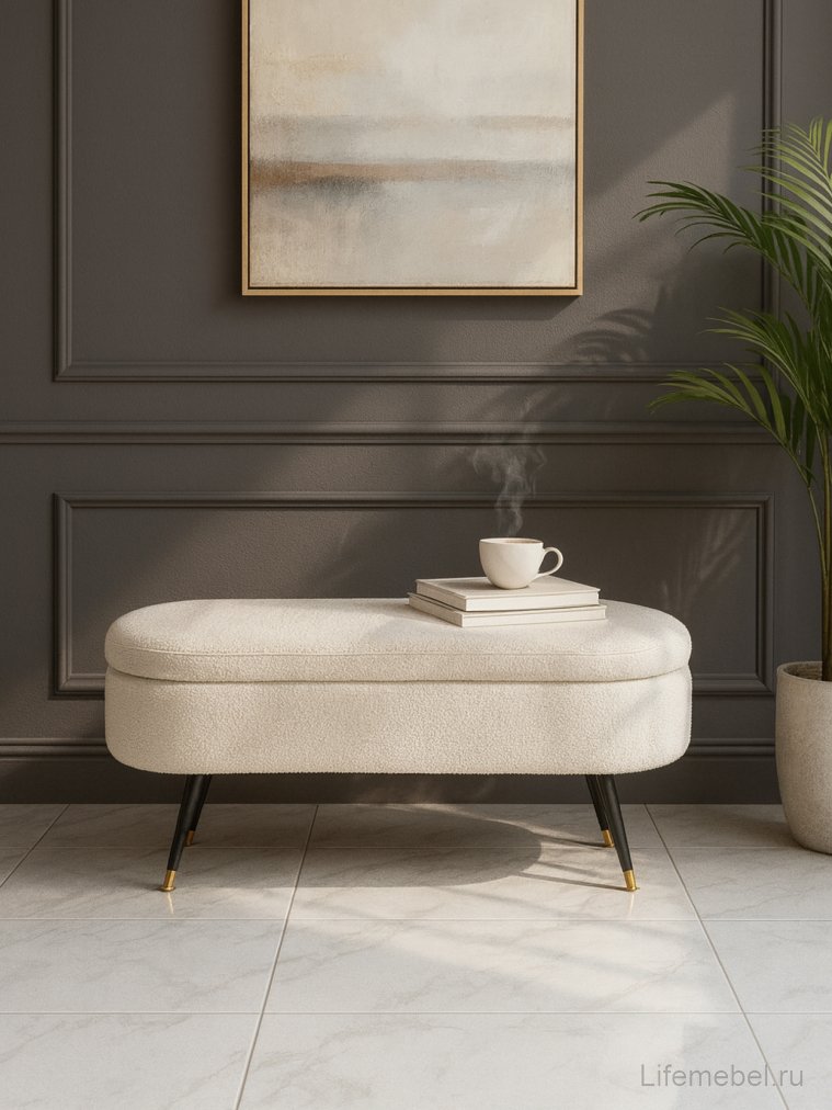 Банкетка Aveiro кремовая