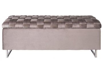 Банкетка N-BANK-195-S BEG велюр серо-бежевый