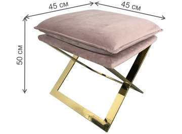 Банкетка N-OT-188 PI GO розовый / золото