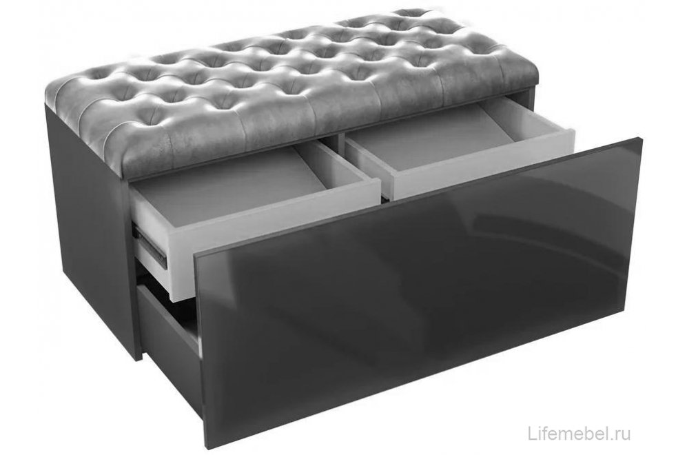 Банкетка Графтон 0809.М1.Т950.А/08 антрацит / bella 08