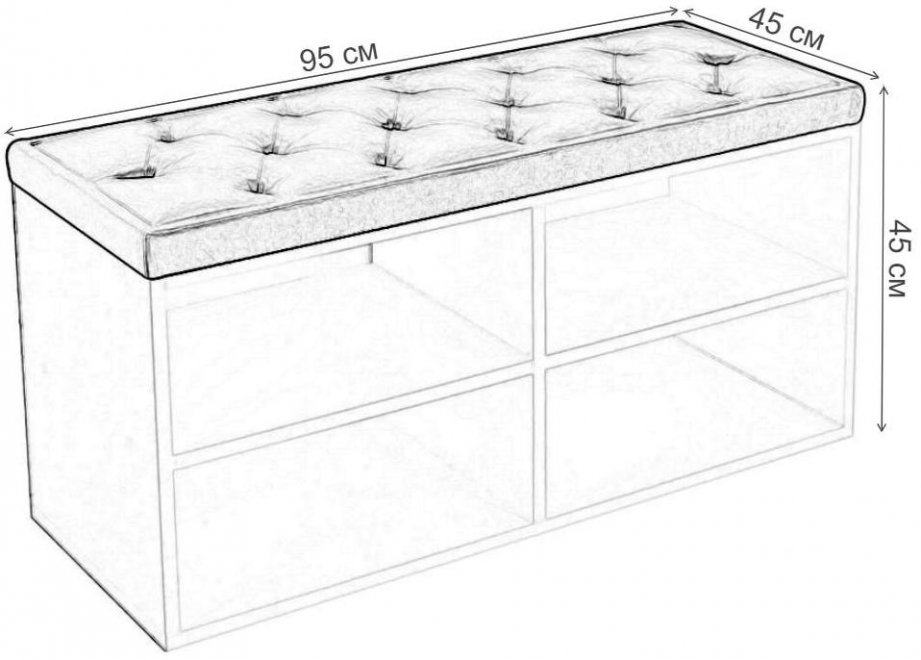 Банкетка HD 950 белый / HD 950 bella 14