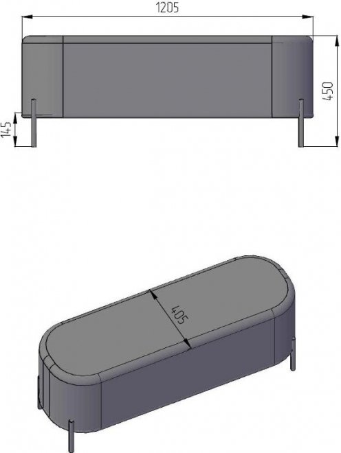 Банкетка Gawaii зеленая