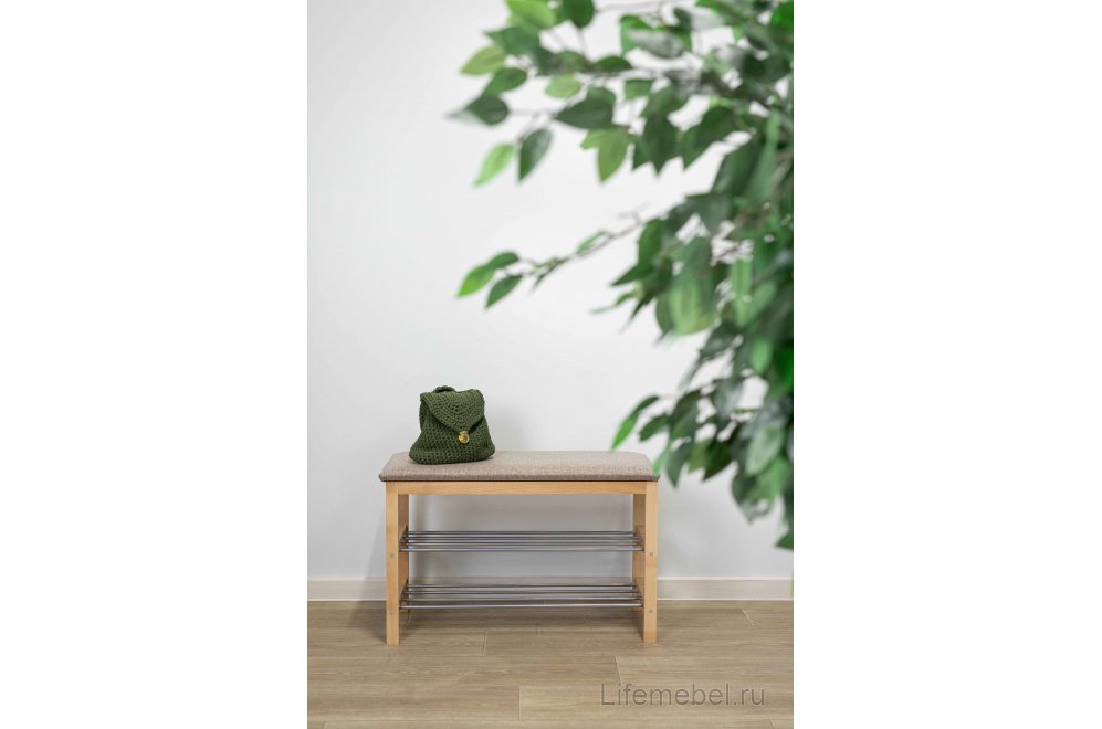 Банкетка SR-0628 прозрачный лак / кедровый