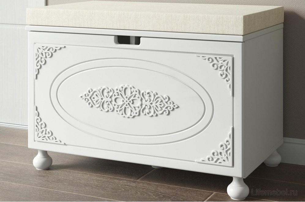 Банкетка Ассоль АС-70 белое дерево