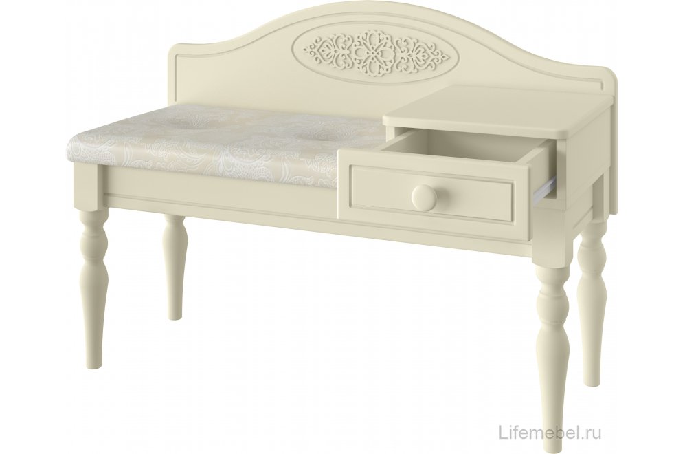 Банкетка Ассоль плюс АС-41 правая ваниль