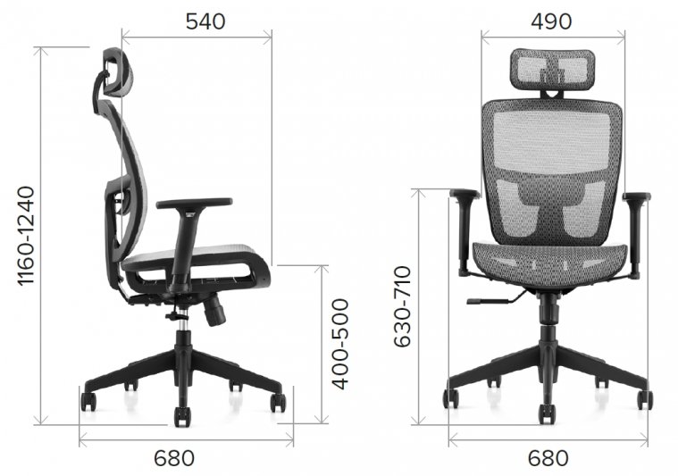 Эргономичное кресло Everprof Dublin сетка черный
