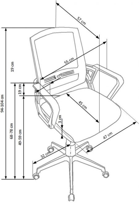 Компьютерное кресло Ascot черно-белое