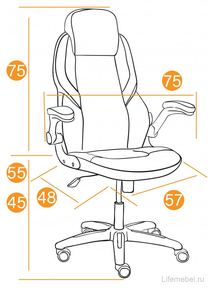 Компьютерное кресло Bazuka флок серый 29