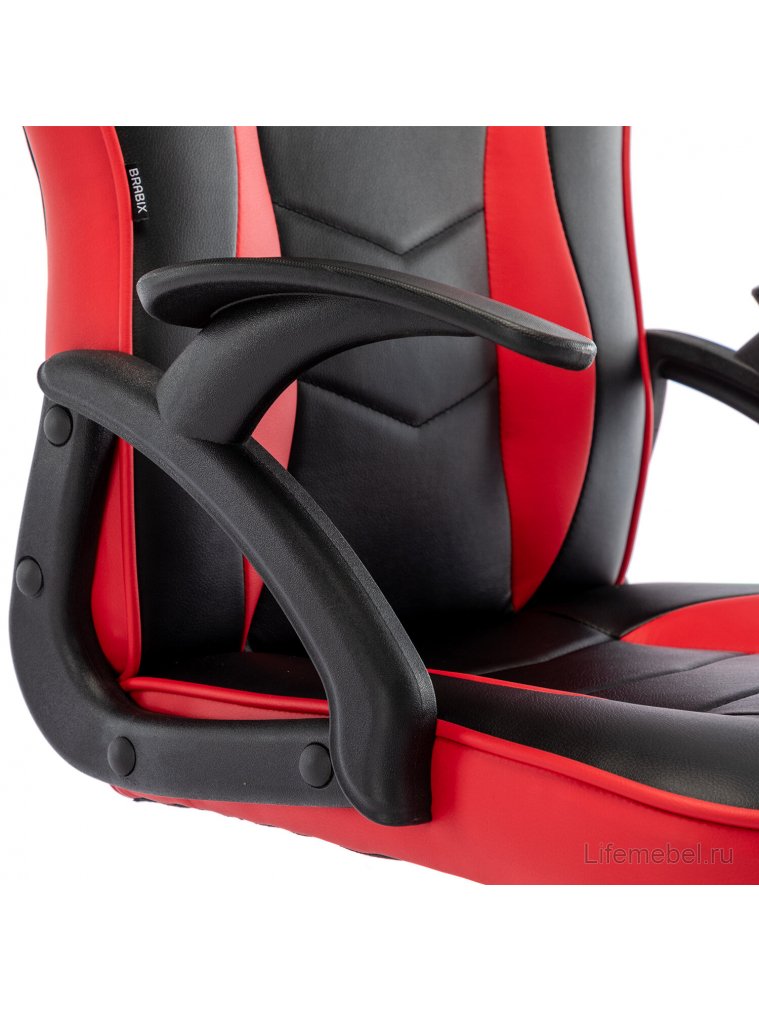 Компьютерное кресло Brabix Shark GM-203 экокожа черный / красный