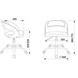 Компьютерное кресло Бюрократ CH-370SL black