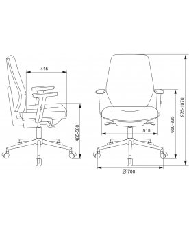 Компьютерное кресло Бюрократ CH-545SL