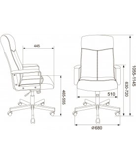 Компьютерное кресло Бюрократ DOMINUS-BR коричневое / черное
