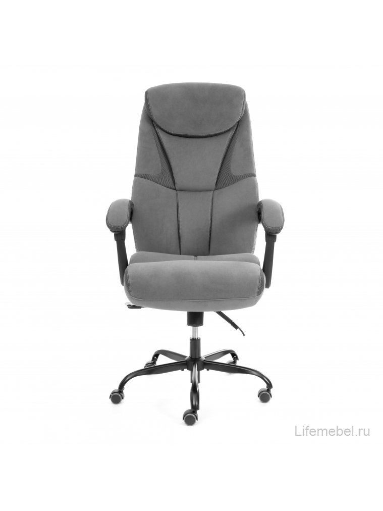 Компьютерное кресло Cambridge metalBL серый велюр