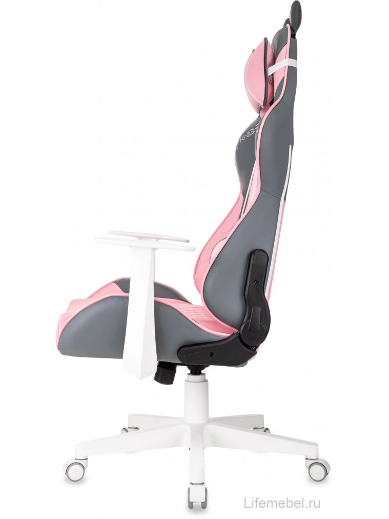 Компьютерное кресло Catzy экокожа серый / розовый