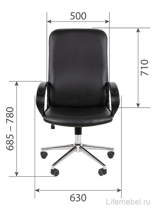 Компьютерное кресло Chairman 278 черный / хром