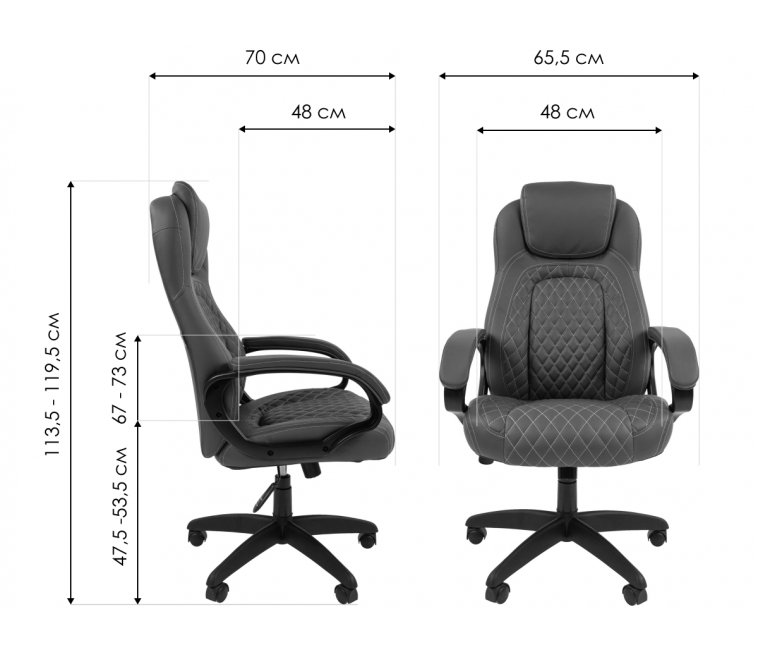 Компьютерное кресло Chairman 432 экопремиум черное