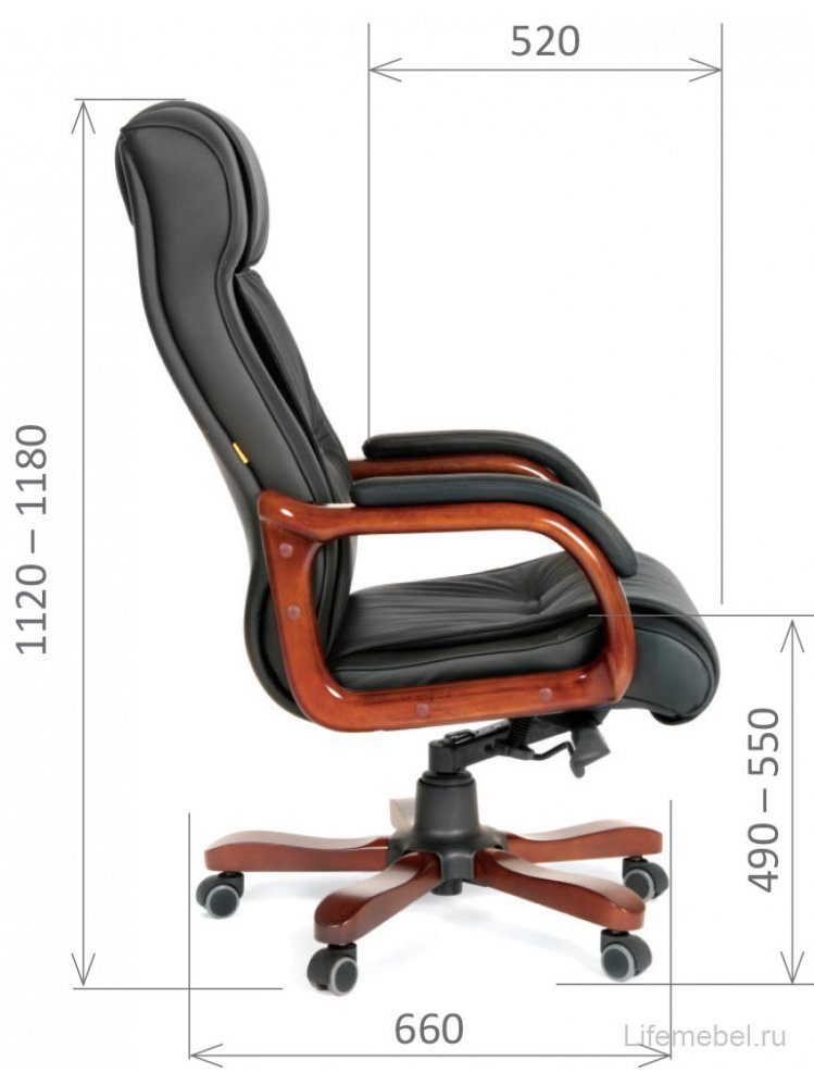 Компьютерное кресло Chairman 653 черная кожа