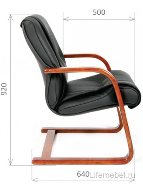 Компьютерное кресло Chairman 653V черная кожа