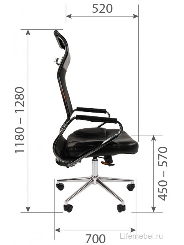 Компьютерное кресло Chairman 700 экопремиум черное / сетка