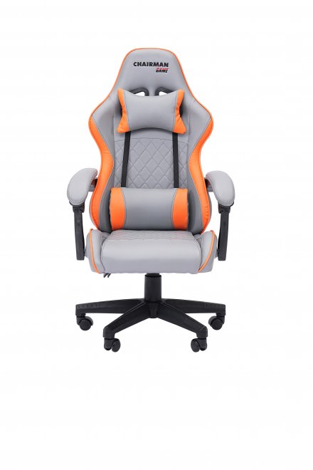Компьютерное кресло Chairman CH28 экокожа серо-оранжевый