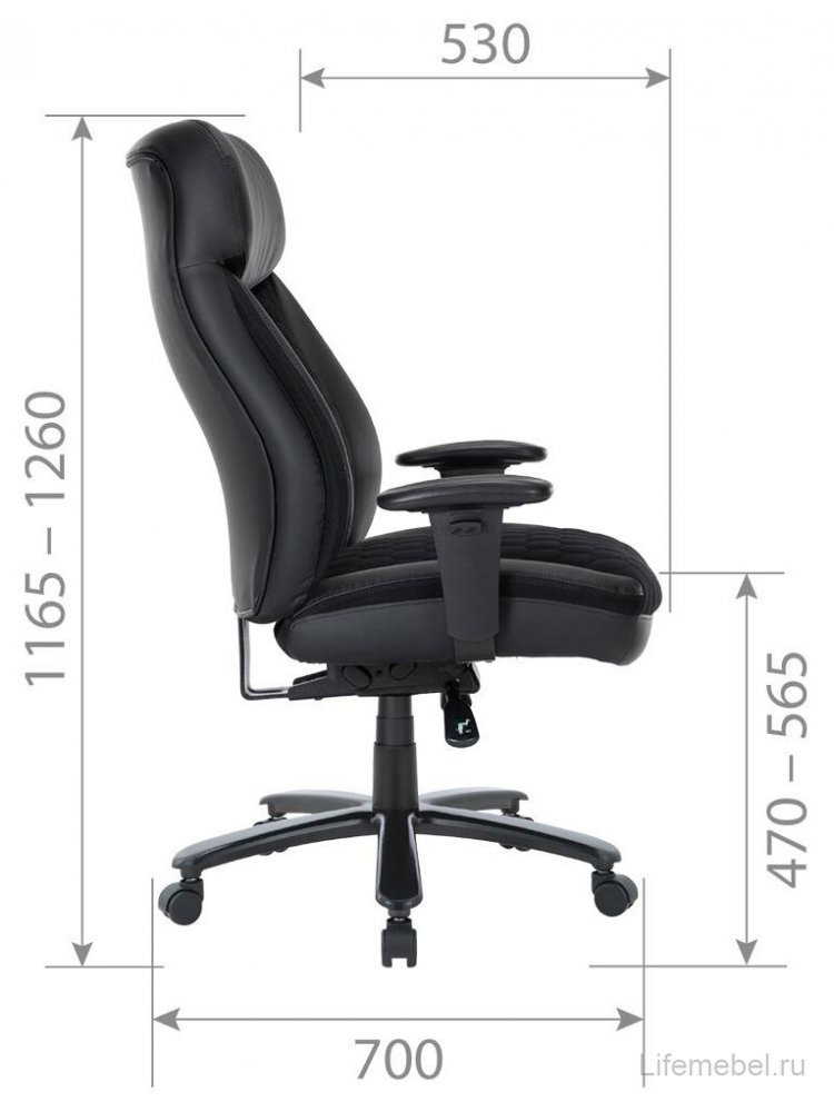 Компьютерное кресло Chairman CH414 экокожа / ткань черный