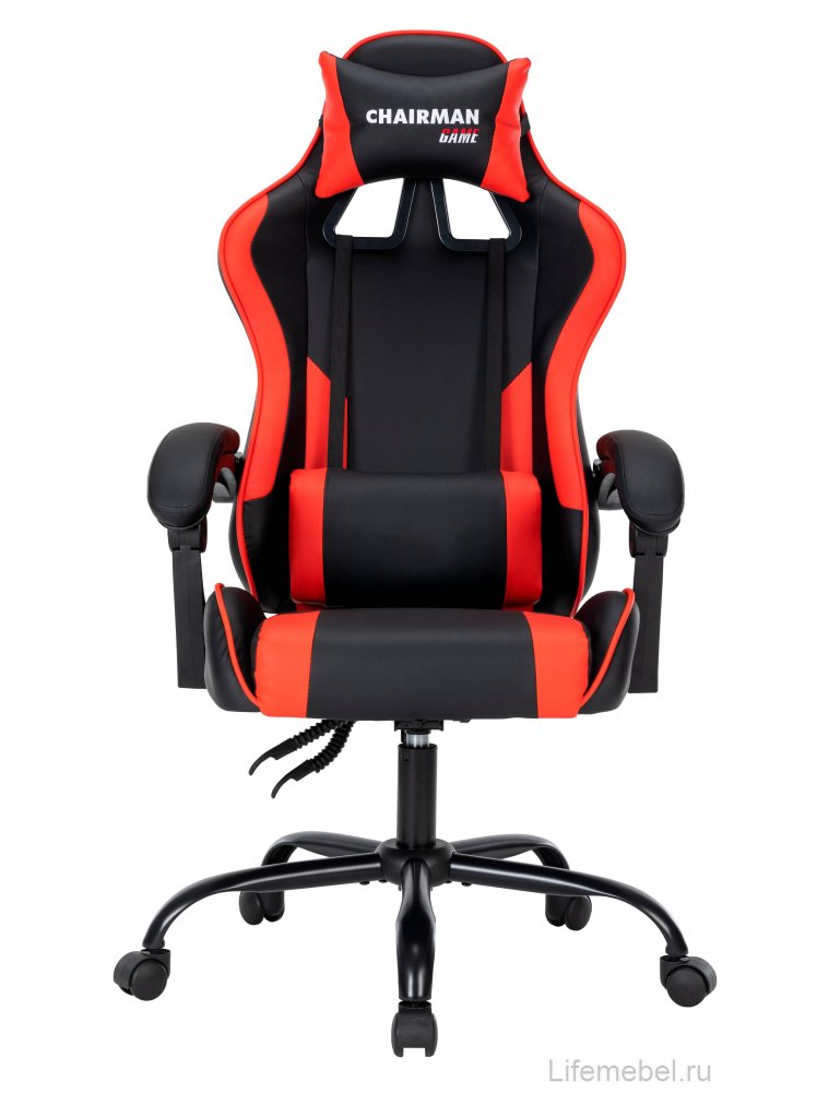 Компьютерное кресло Chairman CH41 экокожа черно-красный