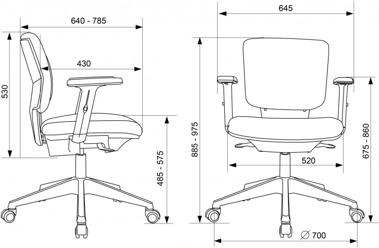 Компьютерное кресло Dali ткань черный