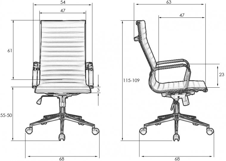 Компьютерное кресло Dobrin Clark Simple Black чёрный