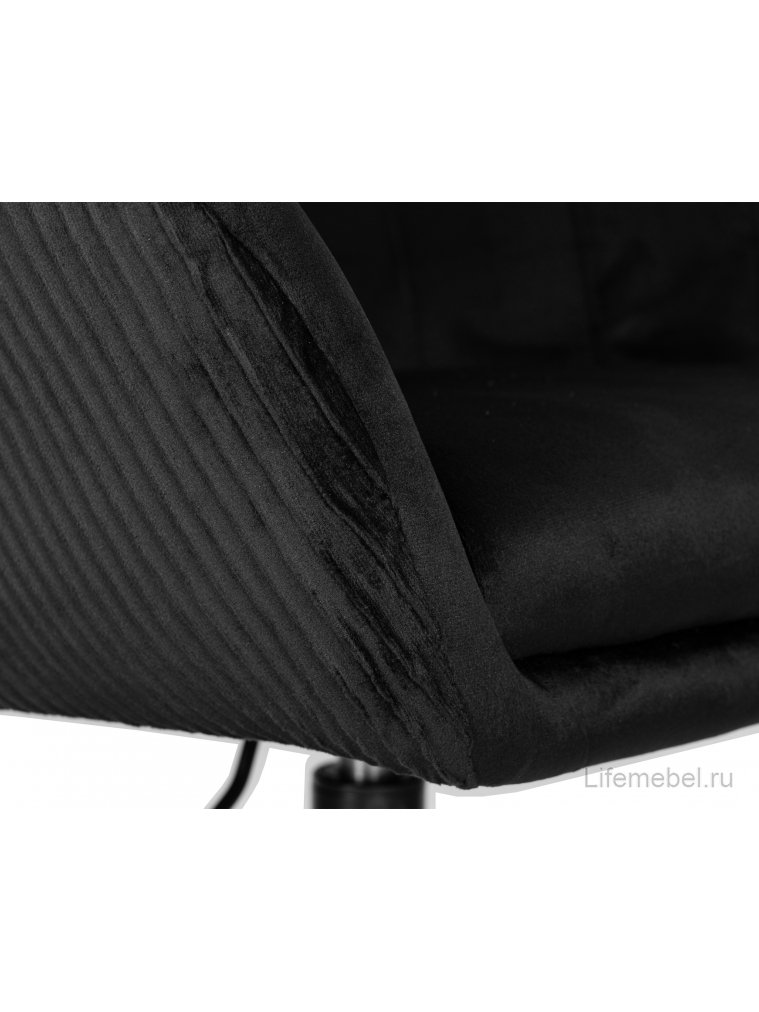 Компьютерное кресло Dobrin Edison Black черный велюр 1922-21