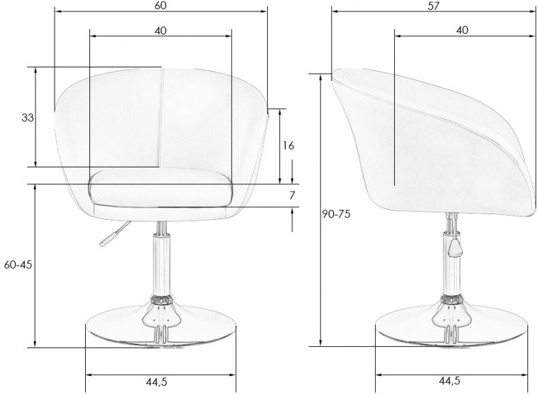 Компьютерное кресло Dobrin Edison Black черный велюр 1922-21