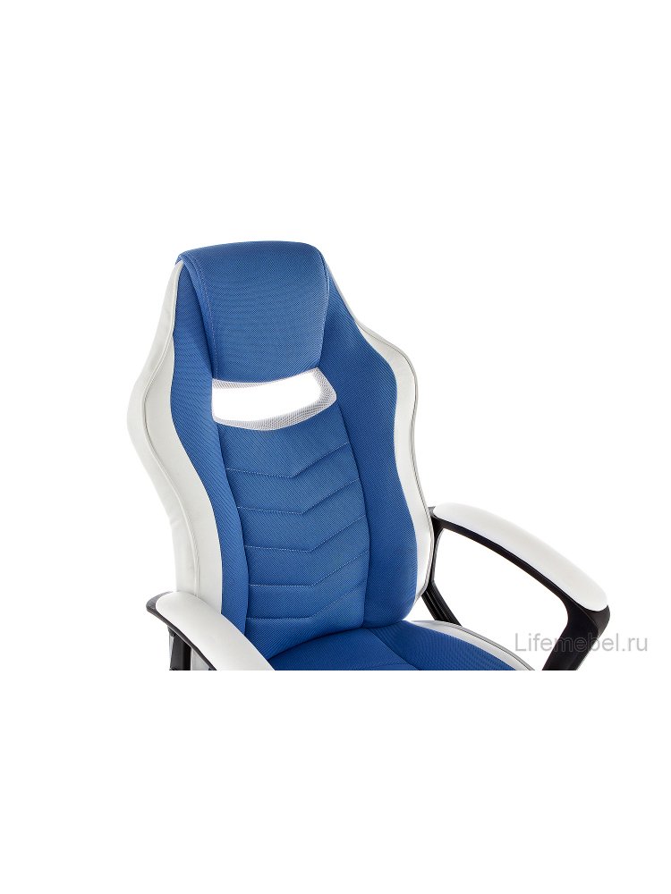 Компьютерное кресло Gamer белое / синее