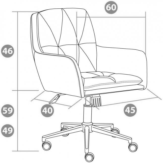 Компьютерное кресло Garda серое