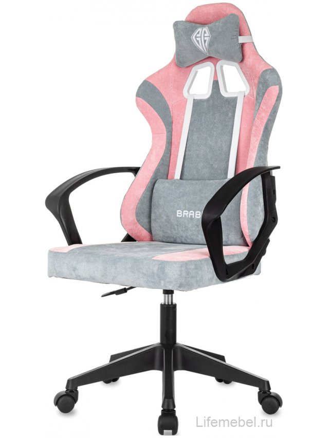 Компьютерное кресло GM-127 серое / розовое
