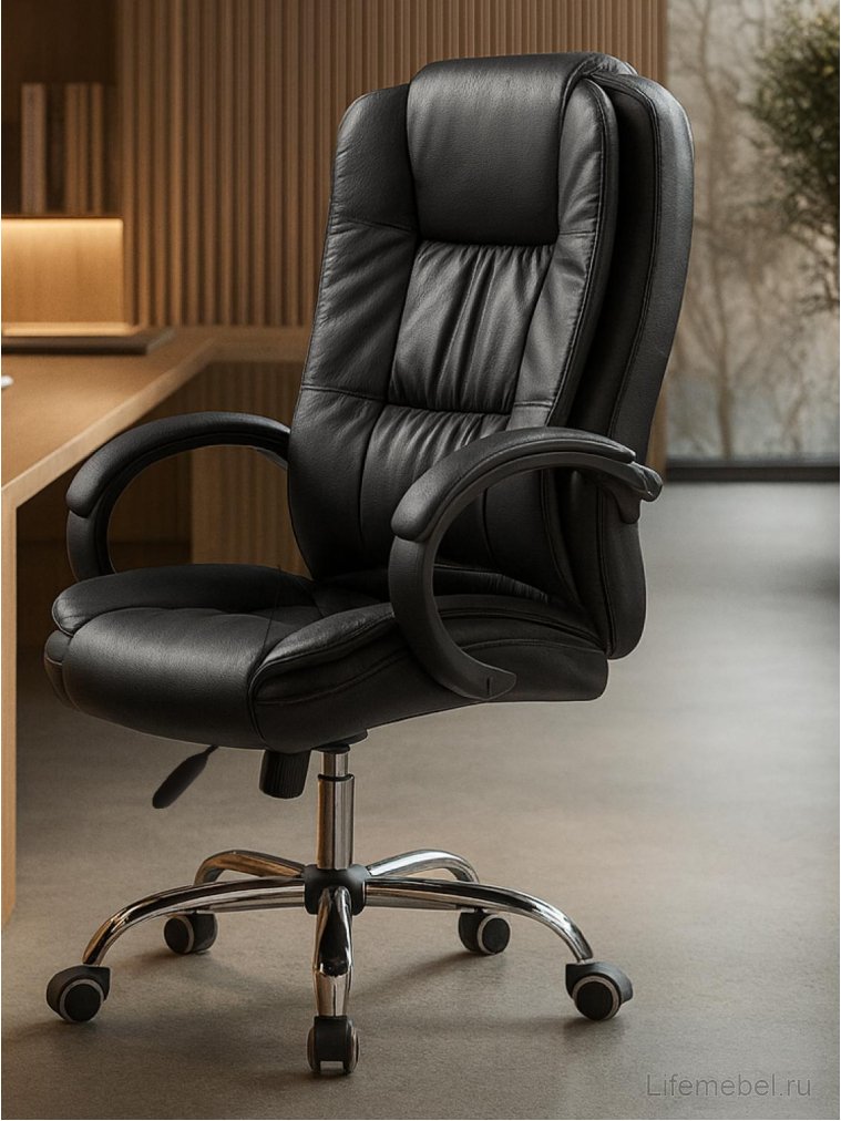 Компьютерное кресло Relax черная экокожа