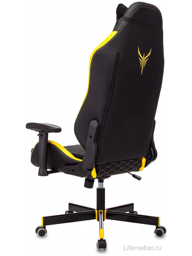 Компьютерное кресло Knight Neon черное / желтое / соты